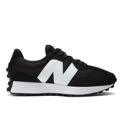 New Balance 327 in Black White Suede Mesh