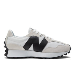 New Balance 327 in White Black Suede Mesh