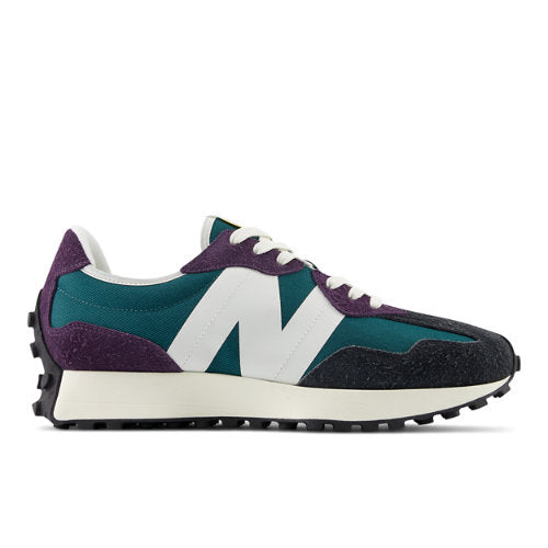 New Balance 327 in Purple Green Suede Mesh