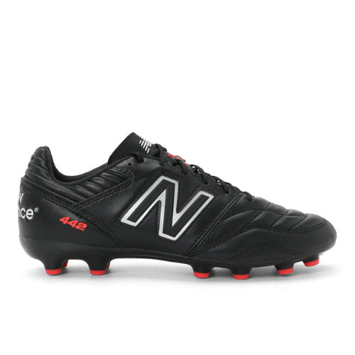 New Balance Men's 442 PRO AG V2 in Black/Red/White Microfiber, Wide