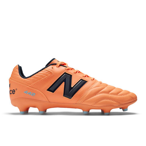 New Balance Men's 442 PRO FG V2 in Orange/Blue Leather, 