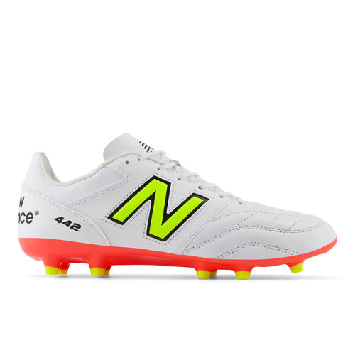 New Balance 442 TEAM FG V2 in White Red Yellow Synthetic Wide