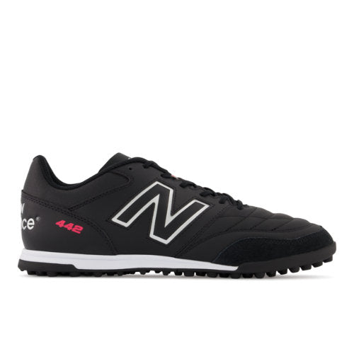 New Balance 442 V2 TEAM TF Black White   Wide