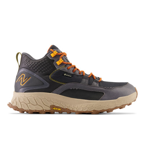 New Balance Fresh Foam X Hierro Mid Gore-Tex® in Black Grey Orange Leather