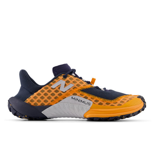 New Balance Minimus Trail in Orange Black Grey Textile