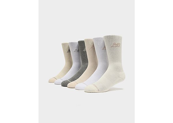 New Balance 6 Pack Everyday Crew Socks  White