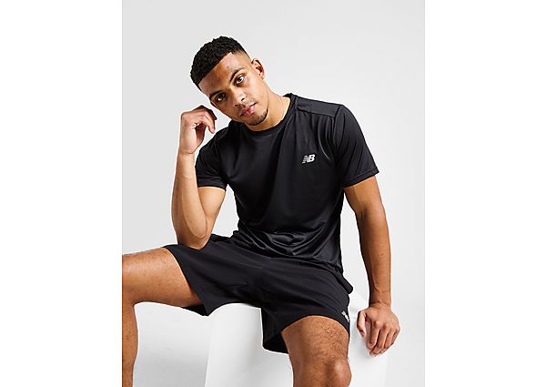 New Balance Essential Run T Shirt  Black