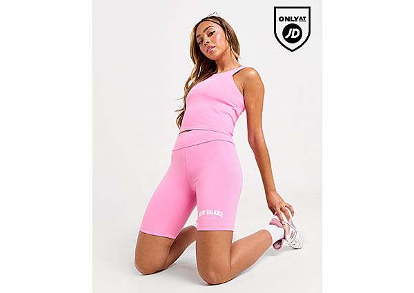 New Balance Logo Cycle Shorts  Pink