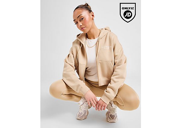 New Balance Tones Cropped Hoodie  Brown