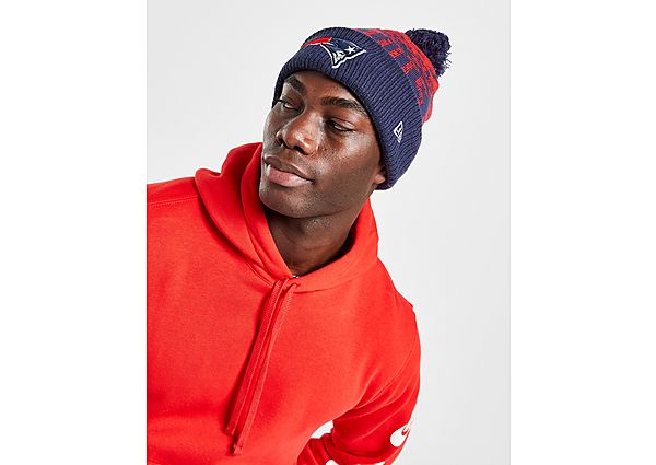 New Era NFL New England Patriots Pom Beanie Hat  Navy