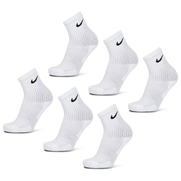 Nike Everyday Cushioned Crew 6 Pack Socks White