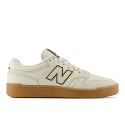 New Balance Men's NB Numeric 480 in White/Brown Suede/Mesh, 