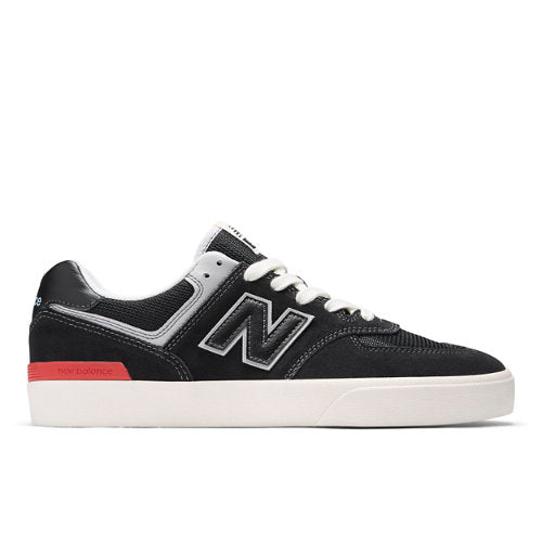 New Balance NB Numeric 574 Vulc in Black White Suede Mesh