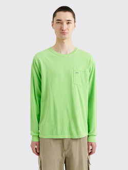 Noah Long Sleeve Core Logo Pocket Tee Jasmine Green