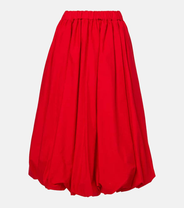 Noir Kei Ninomiya Gathered cotton midi skirt