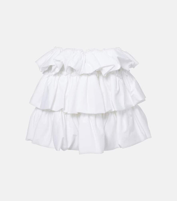 Noir Kei Ninomiya Tiered cotton miniskirt