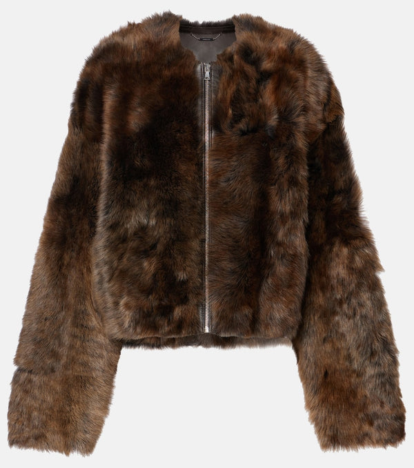 Nour Hammour Dianne cropped shearling jacket