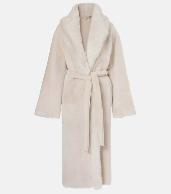 Nour Hammour Isadora shearling wrap coat