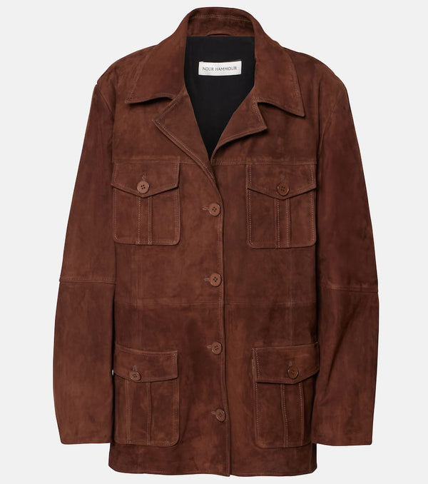 Nour Hammour Kargo suede jacket