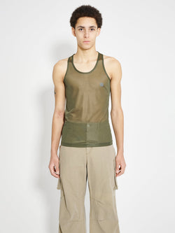 Olly Shinder Sheer Racerback Vest Green