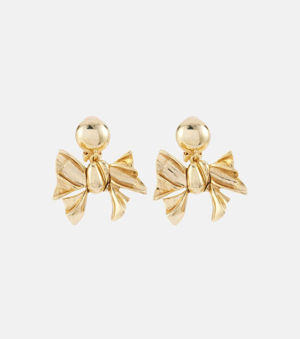 Oscar de la Renta Bow clip-on earrings