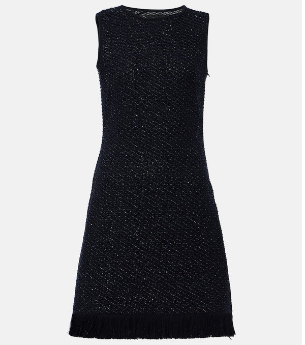 Oscar de la Renta Cotton-blend tweed minidress