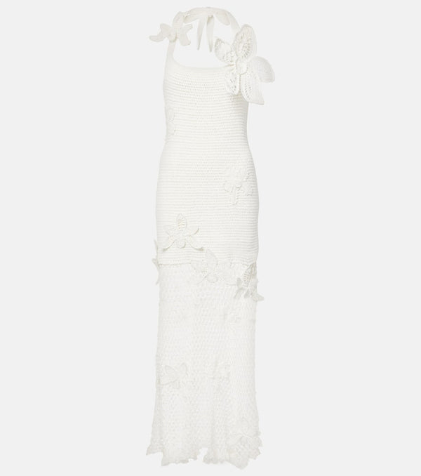 Oscar de la Renta Crochet cotton maxi dress