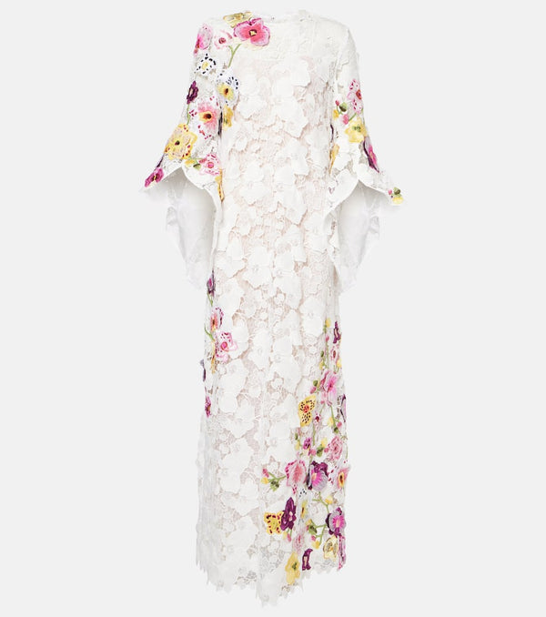 Oscar de la Renta Floral lace kaftan