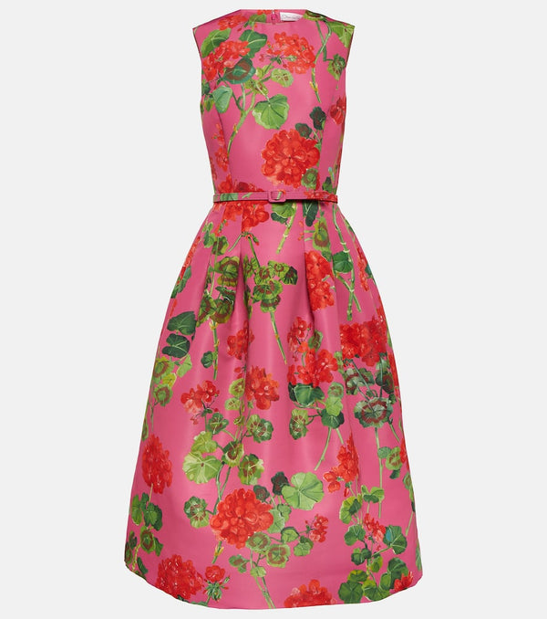 Oscar de la Renta Floral midi dress