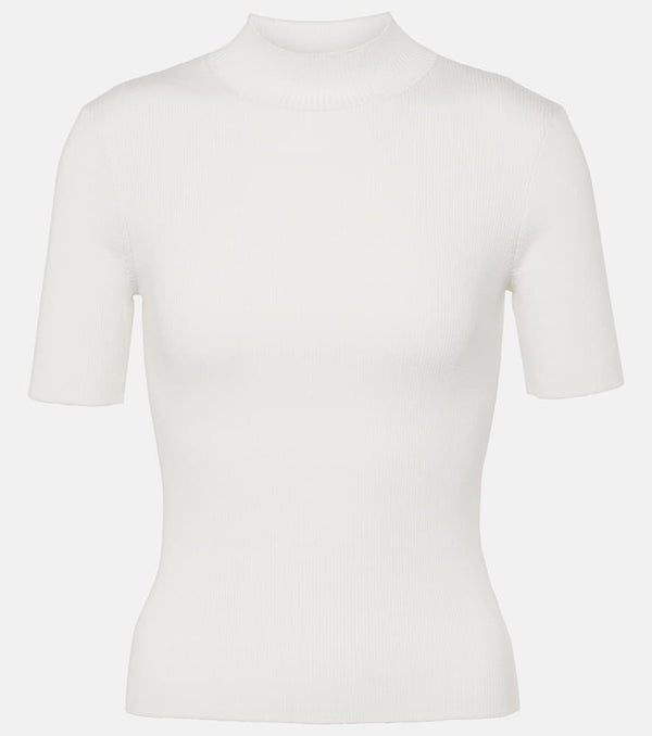 Oscar de la Renta Silk-blend turtleneck top