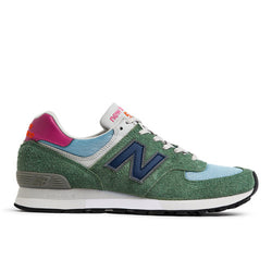 New Balance Unisex MADE in UK 576 in Green/Blue/Red Suede/Mesh, 