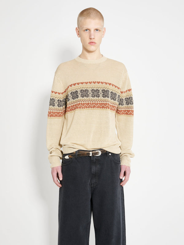 Our Legacy Base Roundneck Snow Fairisle Hemp