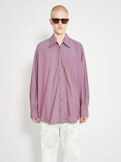 Our Legacy Borrowed Shirt Raspberry Parachute Poplin