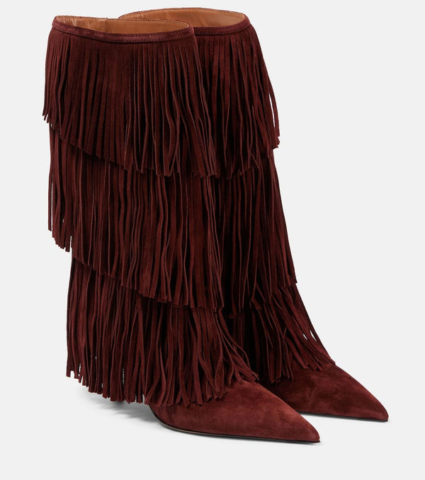 Paris Texas Jessie 75 fringed suede knee-high boots