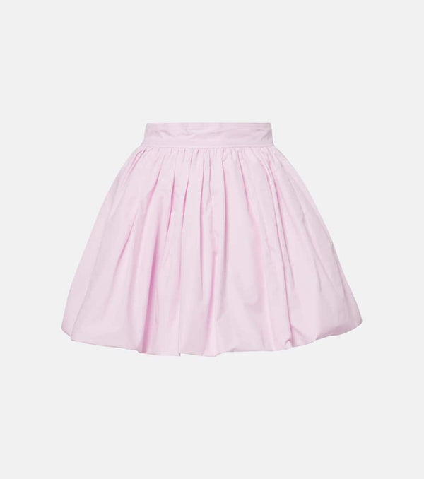 Patou Gathered cotton miniskirt