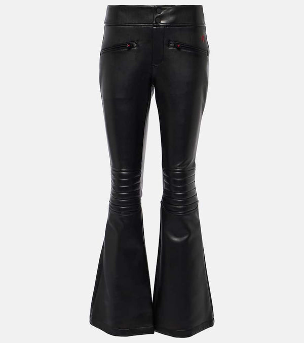 Perfect Moment Mid-rise faux leather flared pants