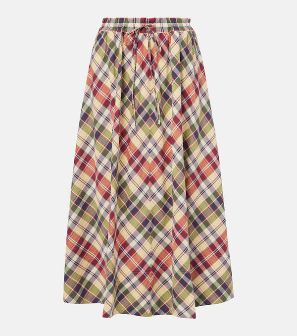 Polo Ralph Lauren Plaid cotton maxi skirt