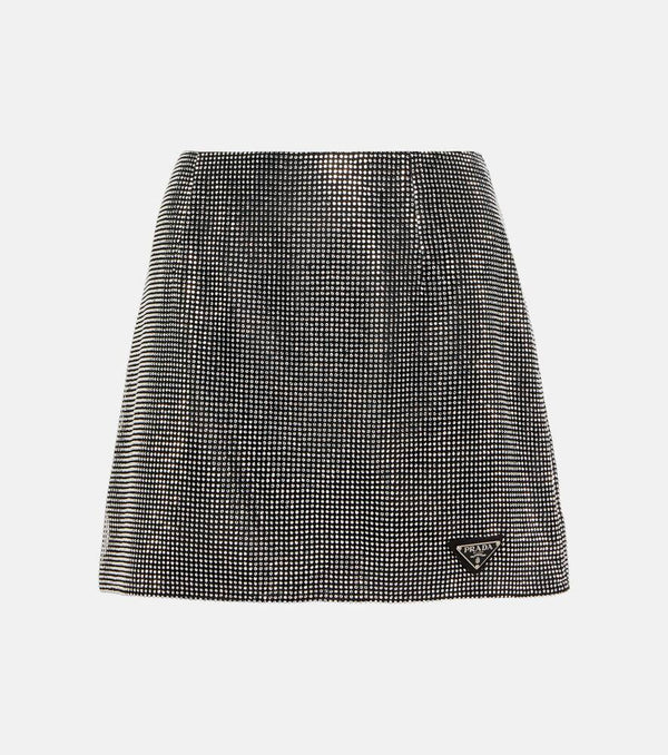 Prada Crystal-embellished miniskirt