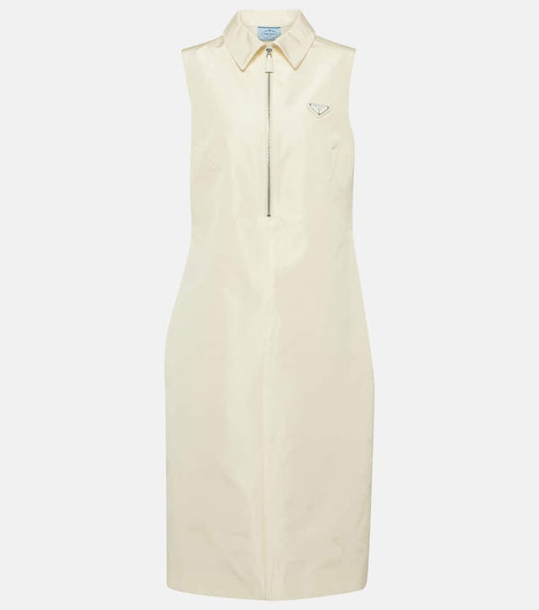 Prada Half-zip silk-blend midi dress