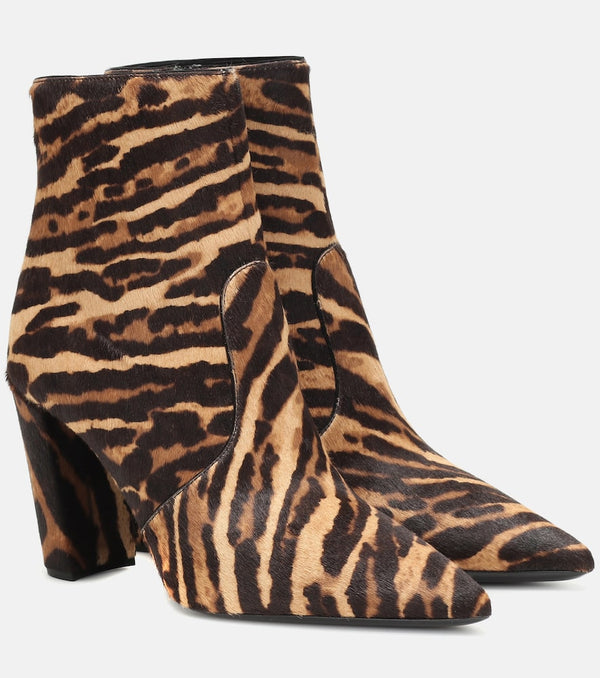 Prada Leopard-print calf hair ankle boots