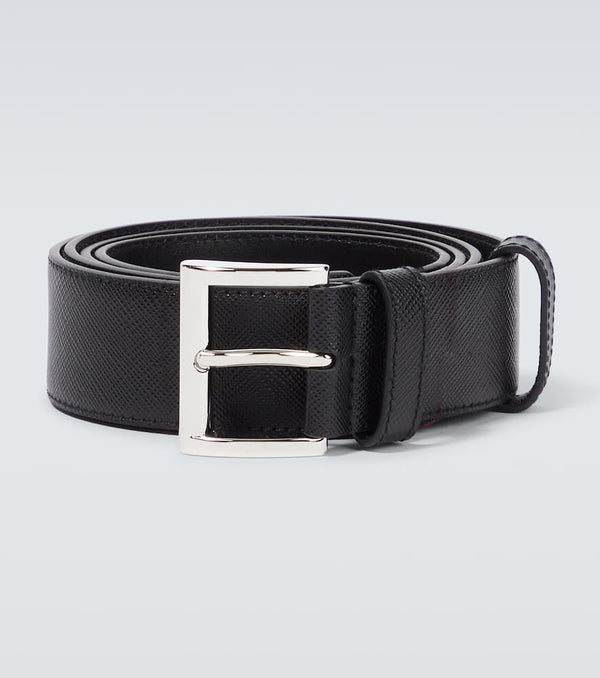 Prada Logo Saffiano leather belt