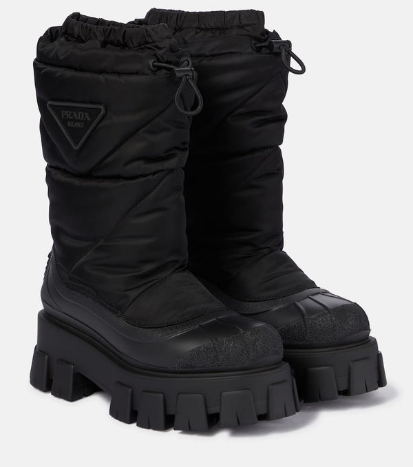 Prada Monolith nylon snow boots