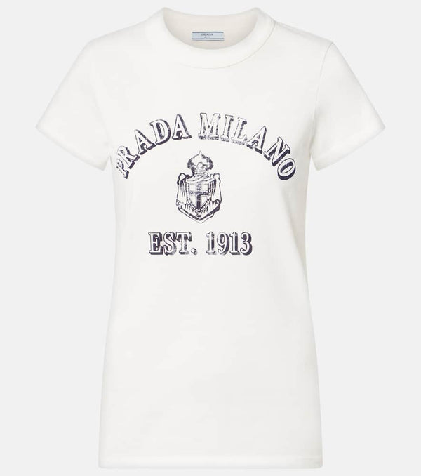 Prada Printed cotton jersey T-shirt