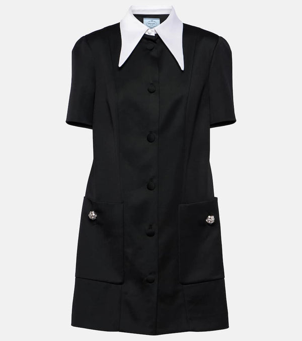 Prada Wool satin shirt dress