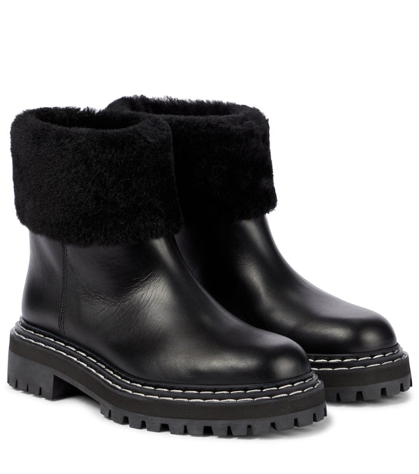 Proenza Schouler Shearling-trimmed ankle boots