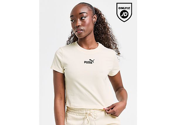 PUMA Small Logo Baby Crop T Shirt  White