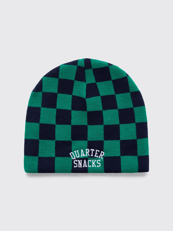 Quartersnacks Checkerboard Beanie Green  Blue