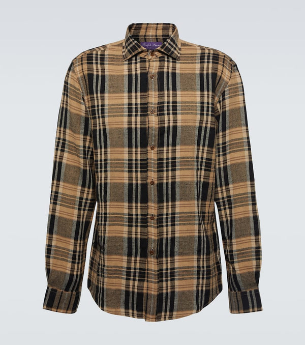 Ralph Lauren Purple Label Plaid linen-blend shirt