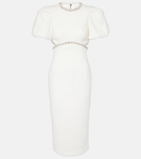 Rebecca Vallance Bridal Alicia embellished crêpe midi dress