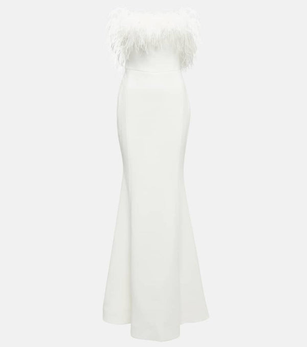 Rebecca Vallance Bridal Grace feather-trimmed gown